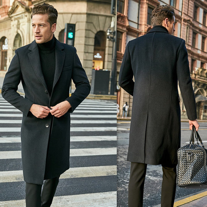 Men's elegant overcoat with a slim fit and modern details Lisslune