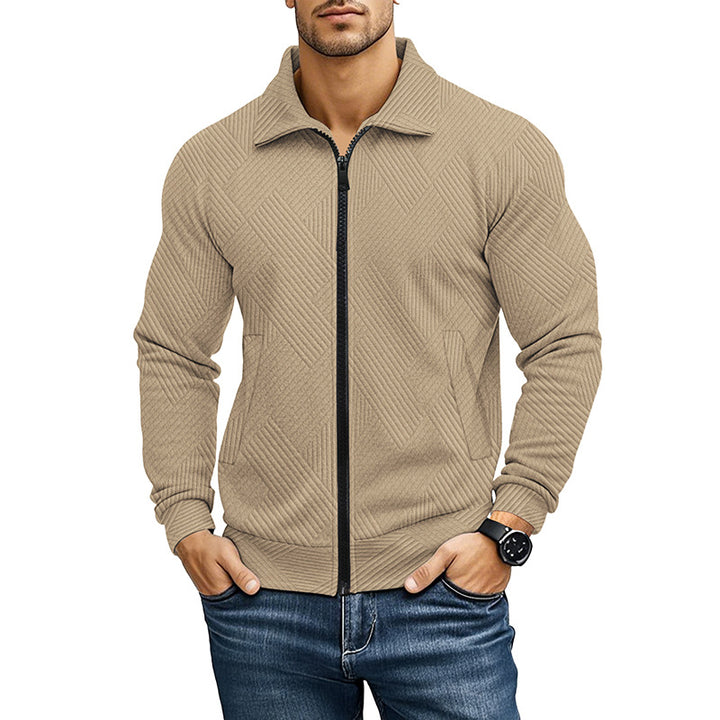 Men's comfortable and stylish hooded jacket with textured fabric Lisslune