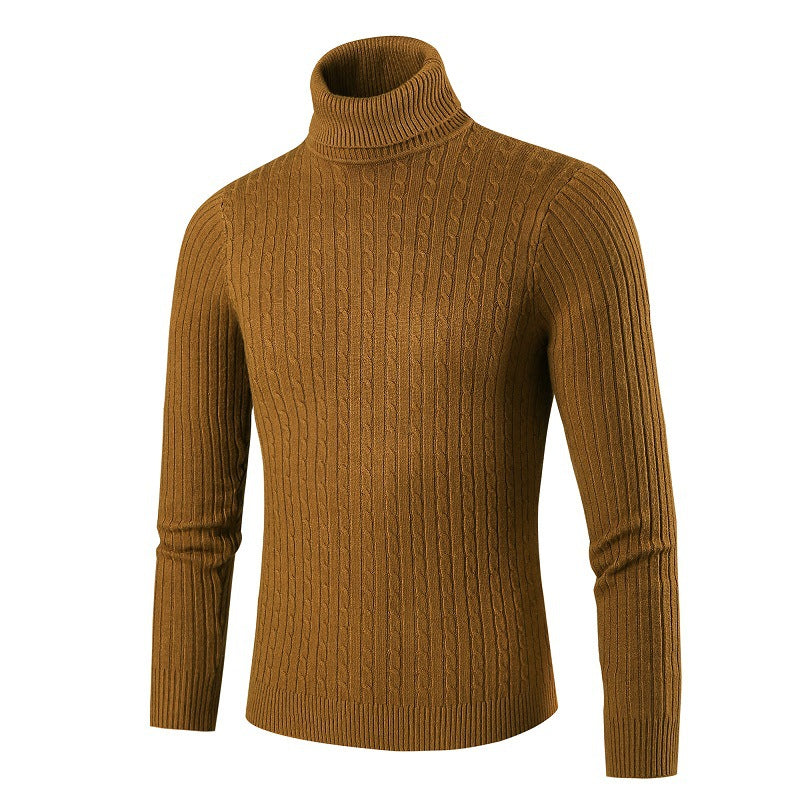Men's stylish turtleneck sweater made of textured knit Lisslune