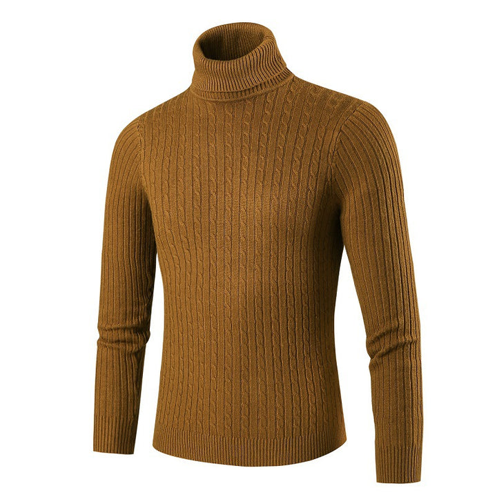 Men's stylish turtleneck sweater made of textured knit Lisslune