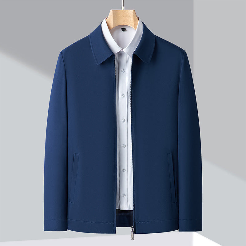 Men's Elegant Transitional Jacket with Modern Stand-Up Collar Lisslune