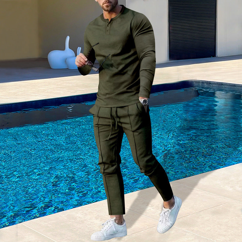 Men's cotton jogging suit with breathable properties and fashionable cut Lisslune