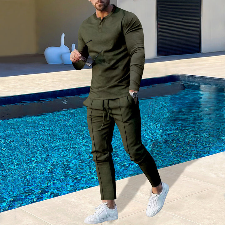 Men's cotton jogging suit with breathable properties and fashionable cut Lisslune