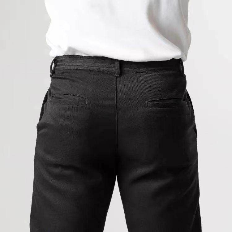 Men's stylish chino pants with elastic waistband and practical pockets Lisslune