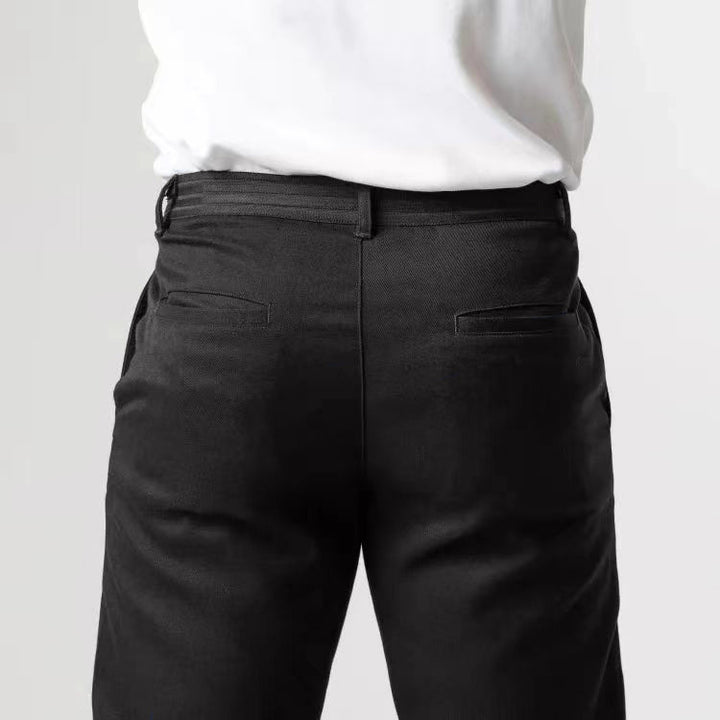 Men's stylish chino pants with elastic waistband and practical pockets Lisslune