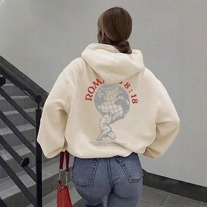 Women's hoodie with inspiring world motif and high-quality print Lisslune