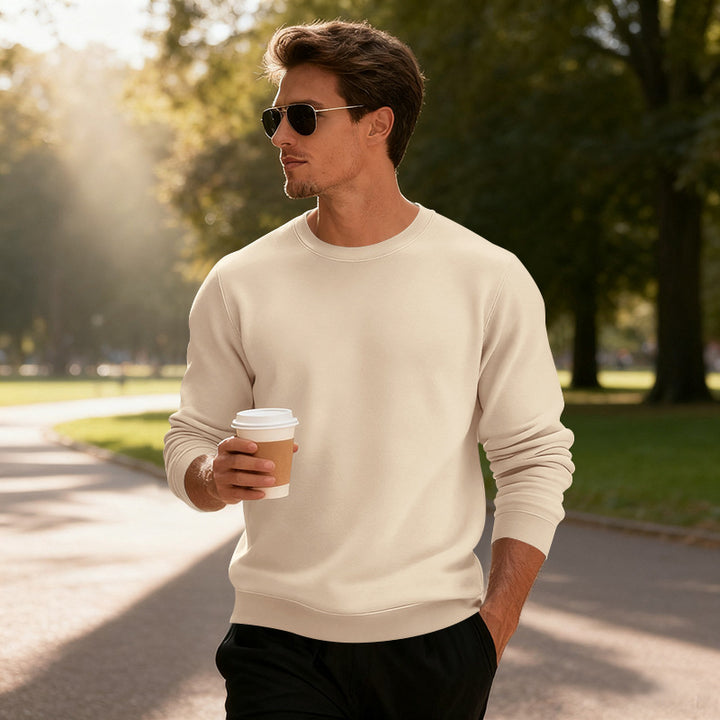 Men's casual sweatshirt with modern cut and comfortable cotton blend Lisslune