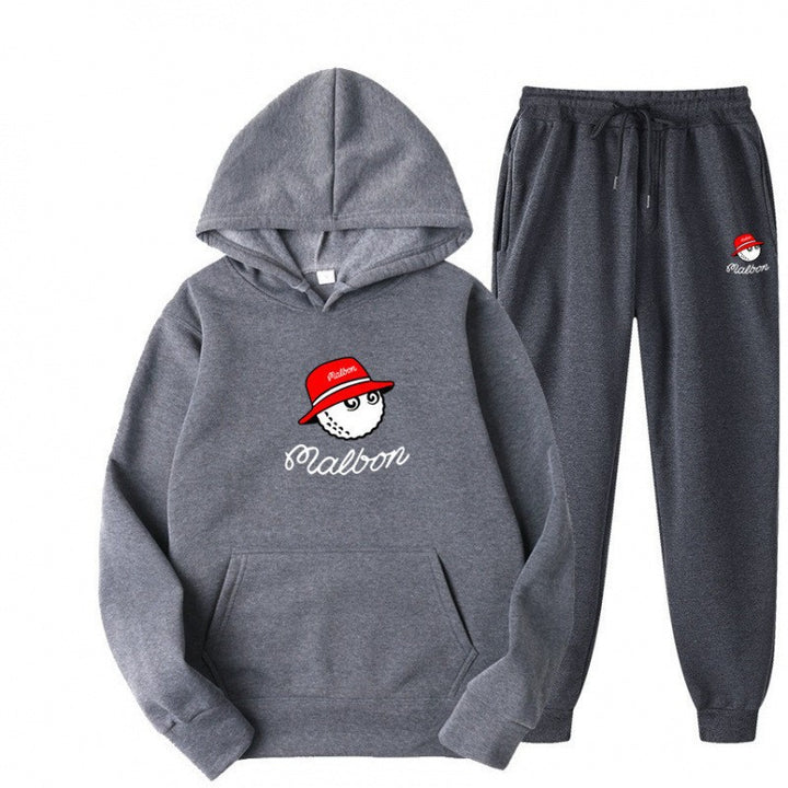 Women's leisure hoodie suit with playful graphic design and practical pockets Lisslune