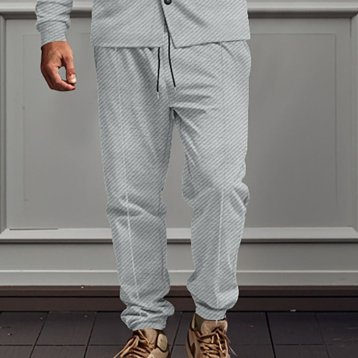 Men's brand joggers with elastic waistband and practical side pockets Lisslune