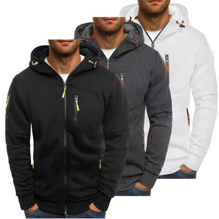 Men's hoodie with functional zip pockets and sporty design Lisslune