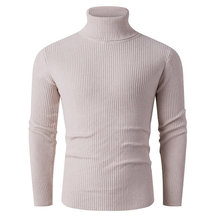 Men's ribbed knit turtleneck sweater Lisslune