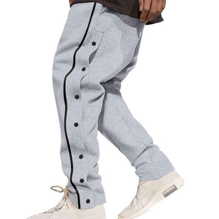 Men's cargo pants with snap button details and elastic waistband Lisslune