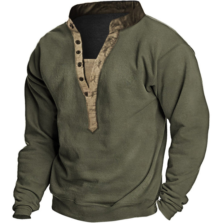 Men's long sleeve shirt with elegant button closure and practical chest pocket Lisslune