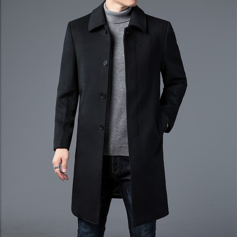 Men's Classic Wool Coat with Contemporary Cut Lisslune