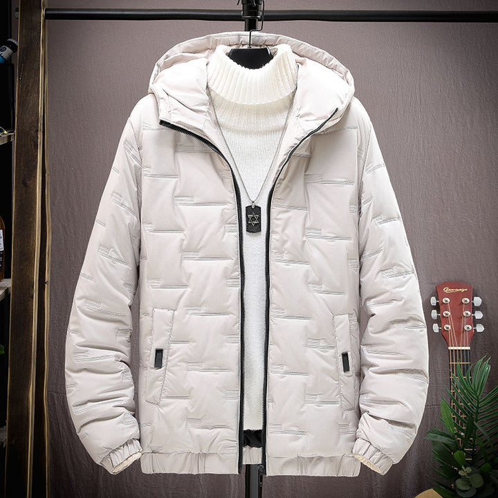 Men's insulated quilted jacket with adjustable hood Lisslune