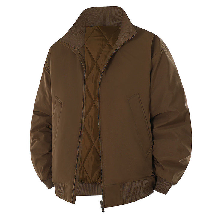Men's Stylish Quilted Jacket with High Collar Lisslune