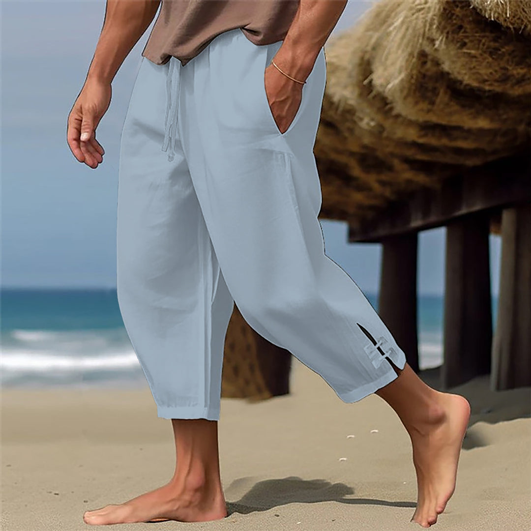 Men's airy beach pants with adjustable drawstring and side pockets Lisslune