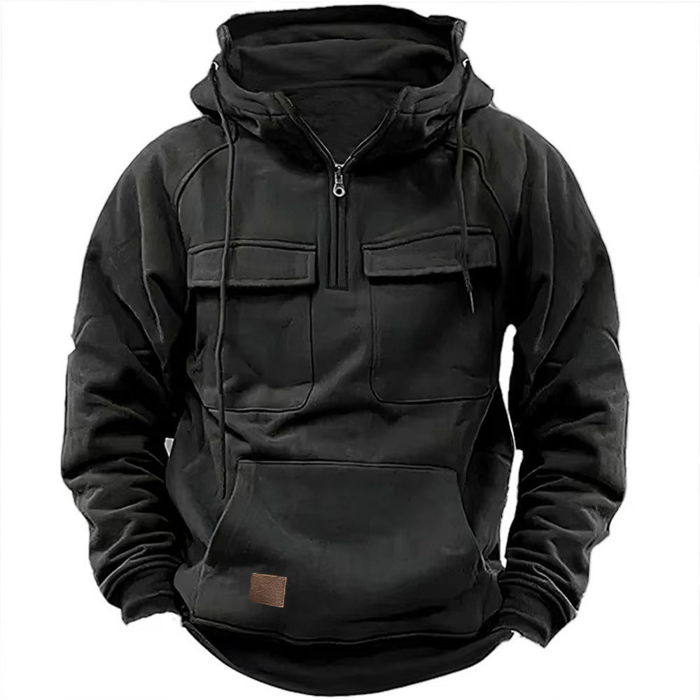 Men's sporty hoodie in utility style with practical pockets Lisslune