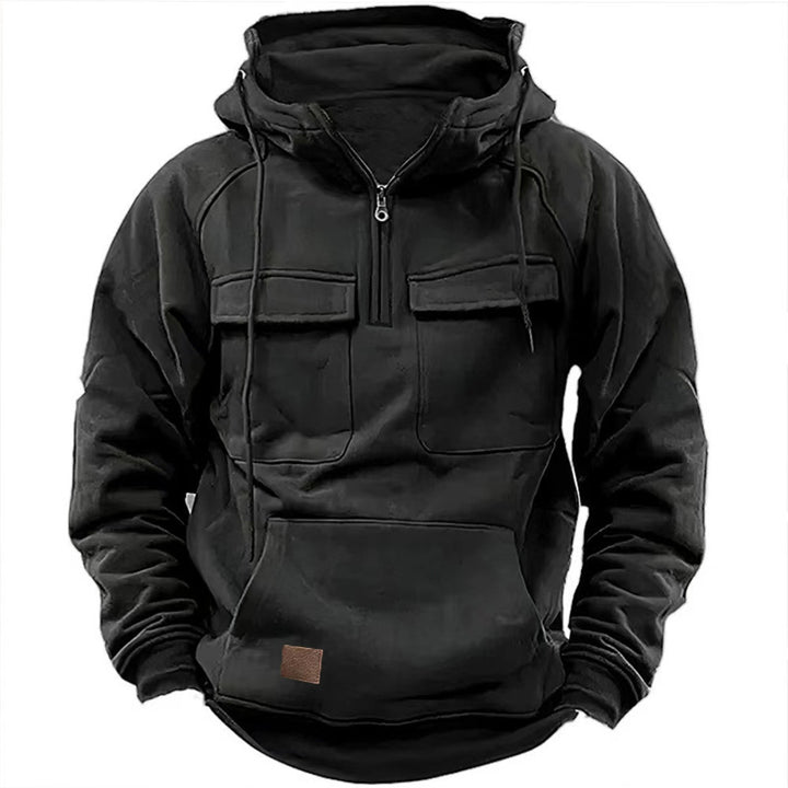 Men's sporty hoodie in utility style with practical pockets Lisslune