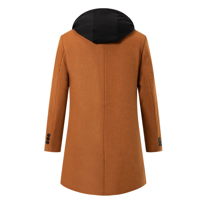 Men's elegant transitional coat with removable hood Lisslune