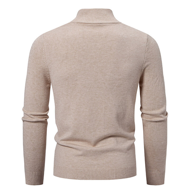 Men's cardigan with modern stand-up collar and functional zipper Lisslune