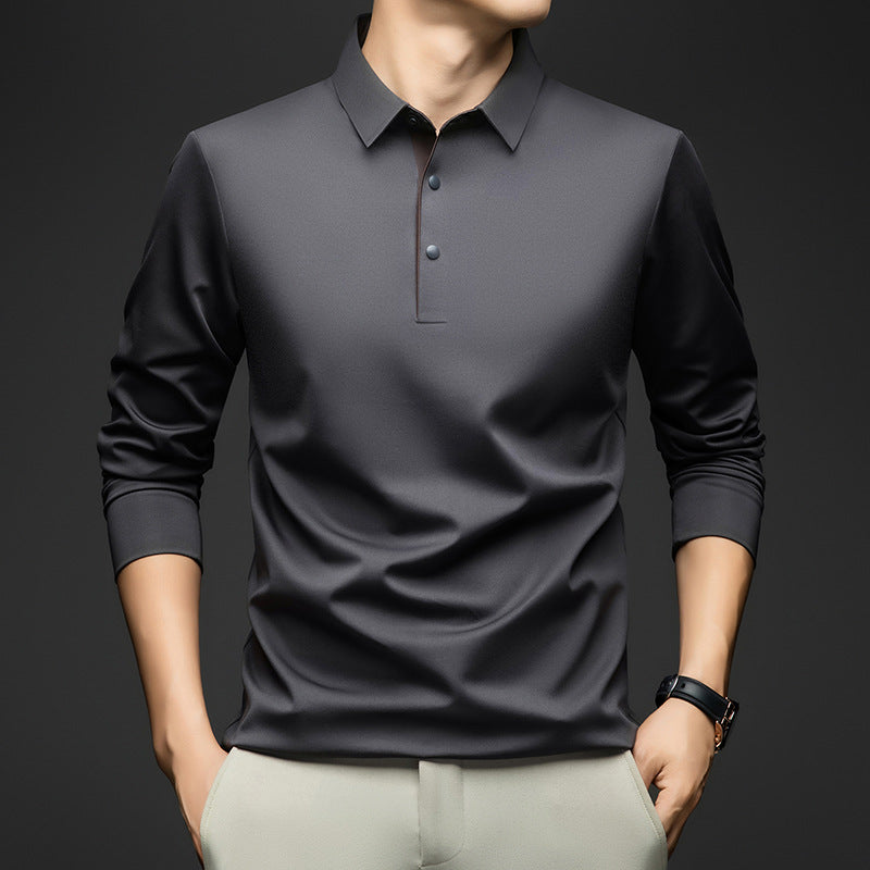Men's Long Sleeve Polo Shirt Lisslune