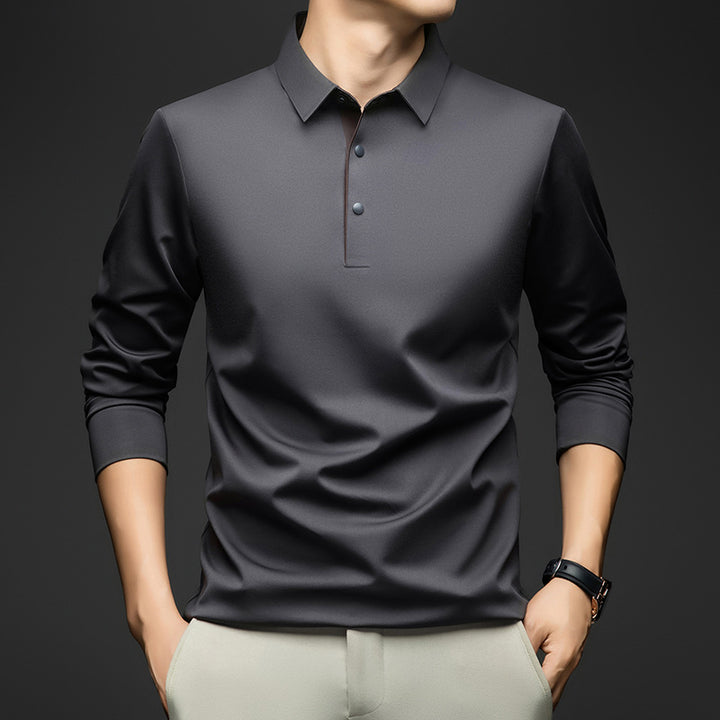 Men's Long Sleeve Polo Shirt Lisslune