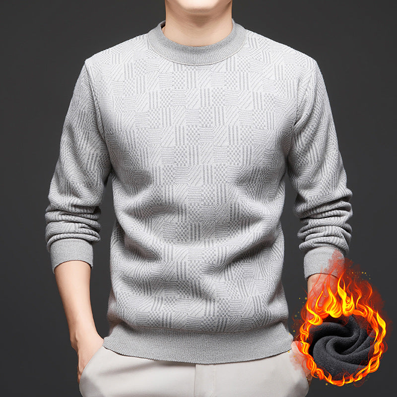 Men's knitted sweater with modern diamond pattern Lisslune