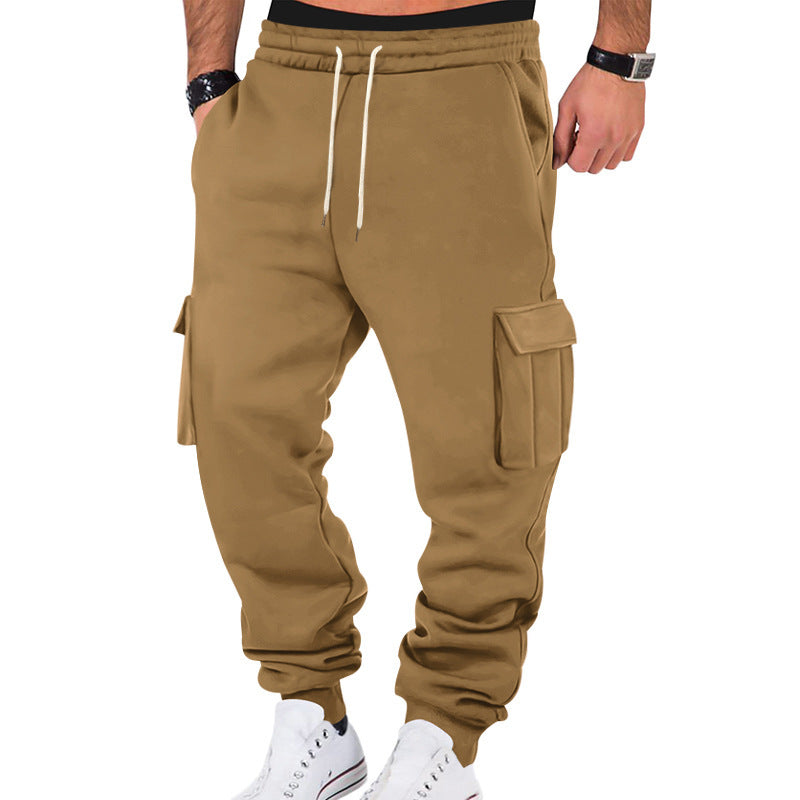 Men's cargo jogging pants with multifunctional pockets and an elastic waistband Lisslune