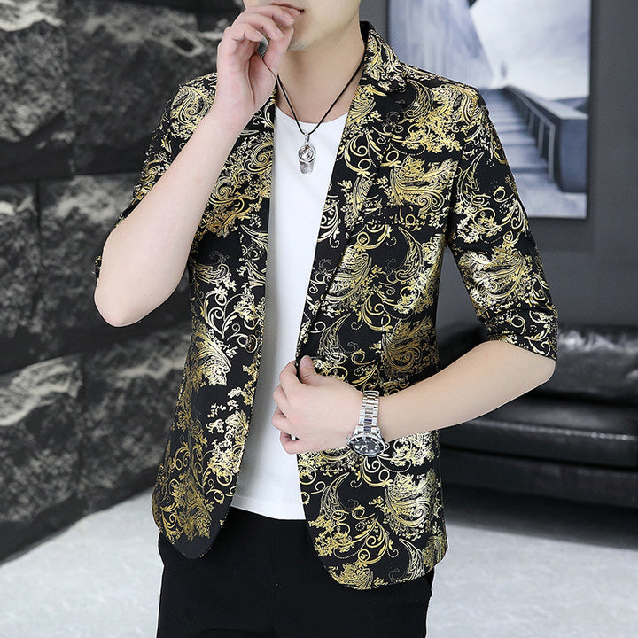 Men's elegant blazer with floral pattern Lisslune