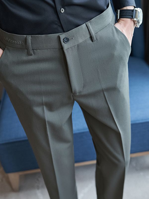 Men's elegant suit trousers with a slim fit and fine stripe pattern Lisslune