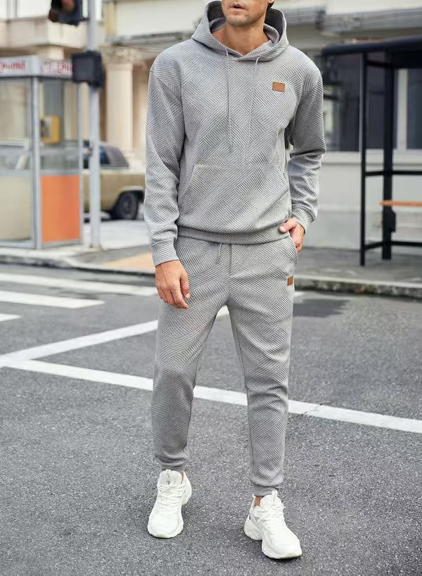 Men's sporty lounge set with stylish hood and practical pockets Lisslune