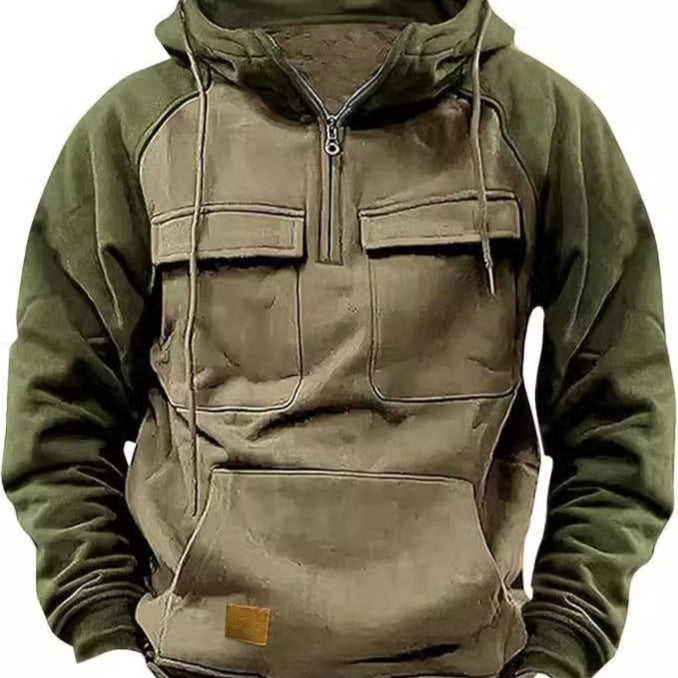 Men's hoodie with functional pockets and sporty cut Lisslune