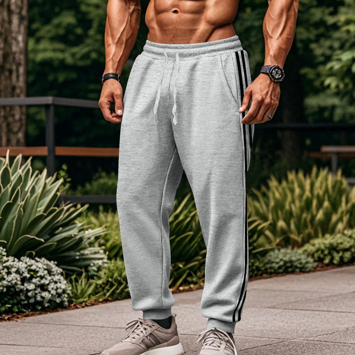 Men's sporty training pants with side stripes Lisslune
