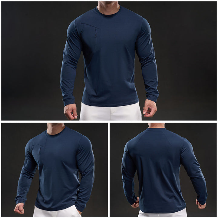 Men's Athletic Long Sleeve Shirt with Innovative Moisture Regulation Lisslune