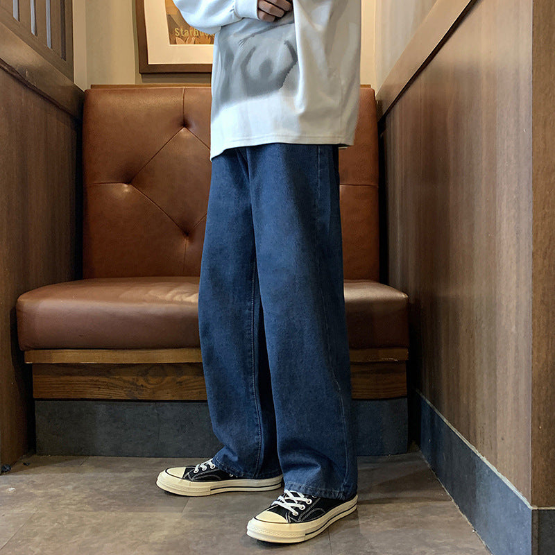 Men's Casual Cargo Pants with Loose Legs and Elastic Waistband Lisslune