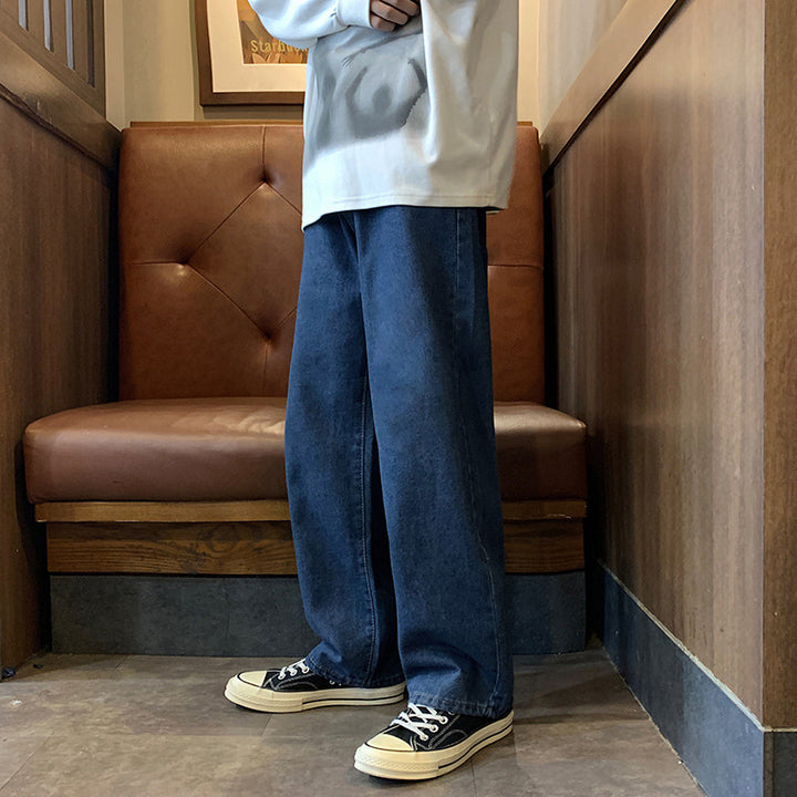 Men's Casual Cargo Pants with Loose Legs and Elastic Waistband Lisslune
