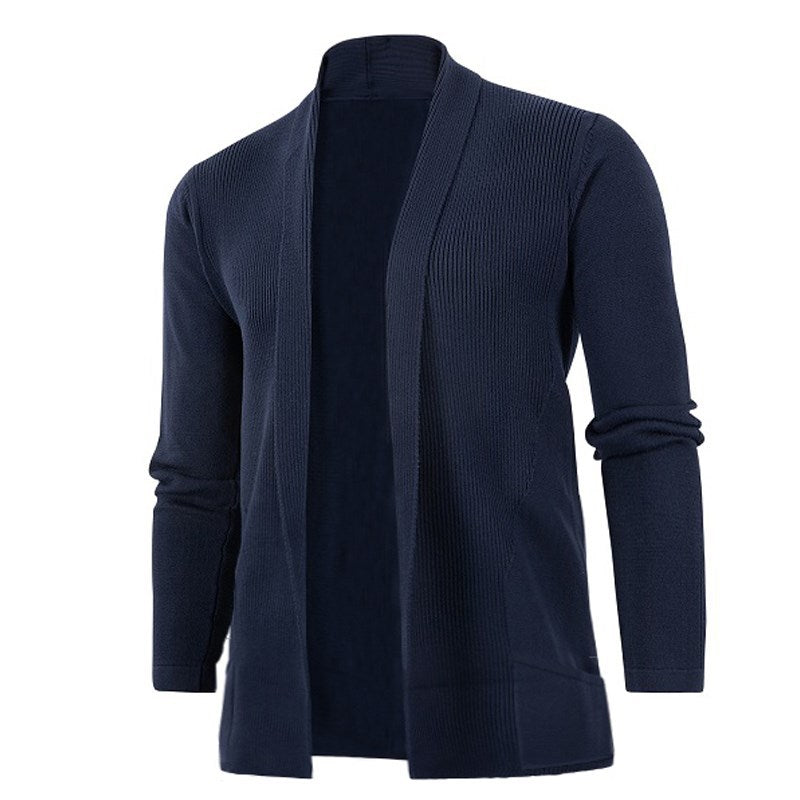 Men's fashionable cardigan with open cut and practical pockets Lisslune