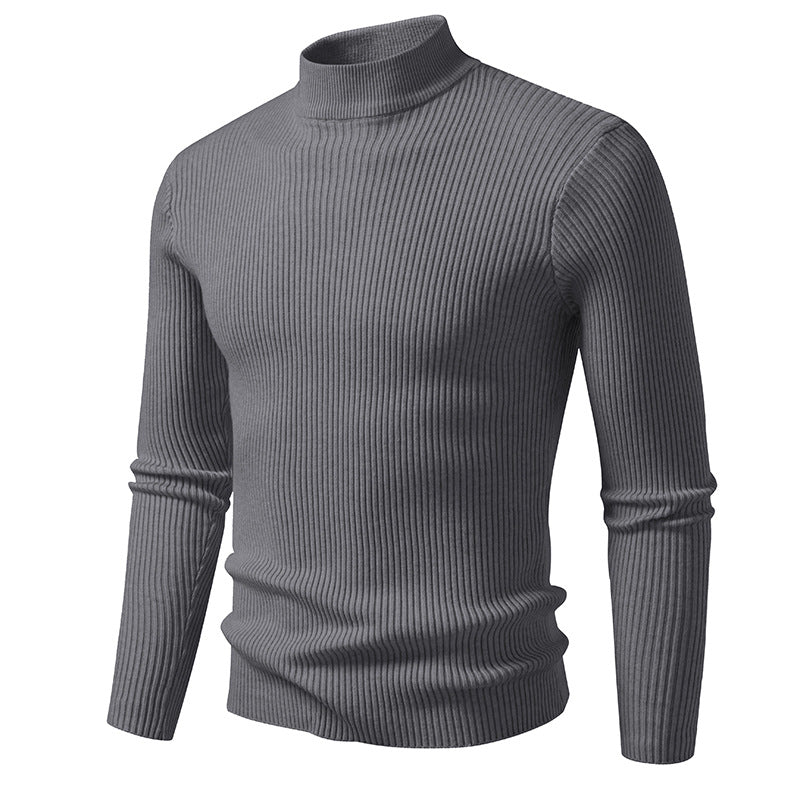 Men's High-Quality Ribbed Turtleneck Sweater Lisslune