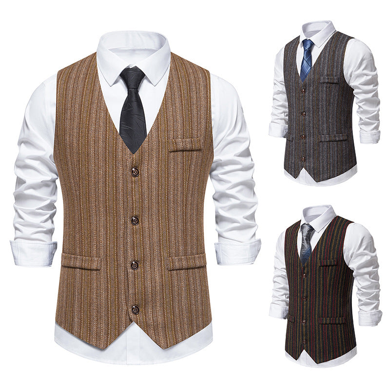 Men's Elegant Suit Vest with Fine Pattern Lisslune