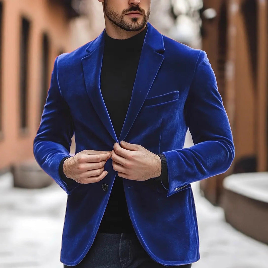 Men's elegant velvet blazer with modern cut Lisslune