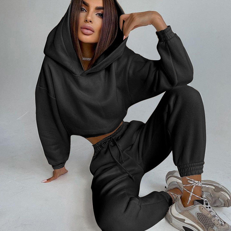 Women's fashionable sweatshirt and comfortable jogging pants set Lisslune