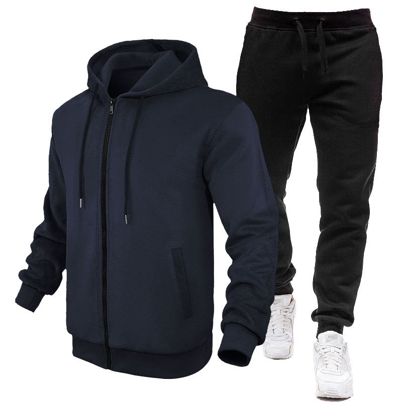 Men's sporty hoodie and tracksuit with fleece lining and practical pockets Lisslune