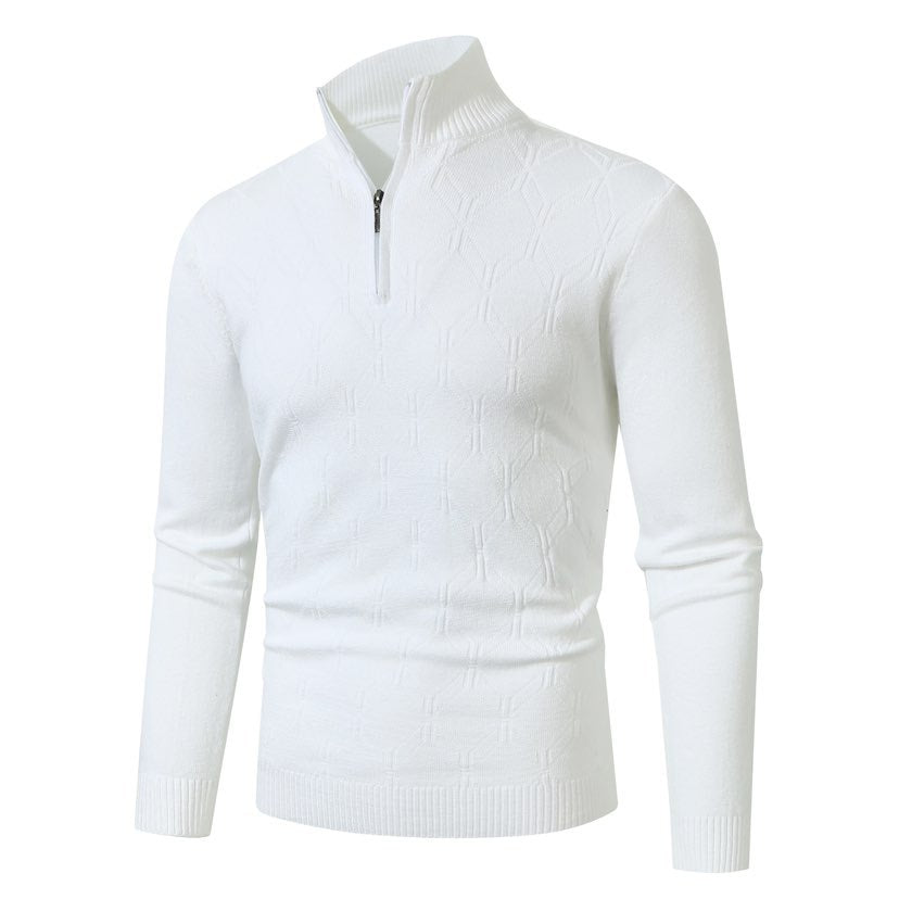 Men's knit sweater with modern structured pattern Lisslune