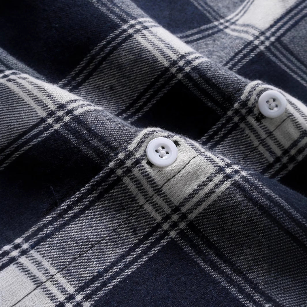 Men's flannel shirt with classic check pattern Lisslune