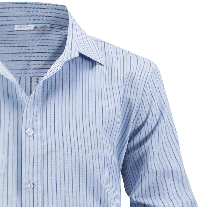 Men's elegant long-sleeved striped shirt Lisslune