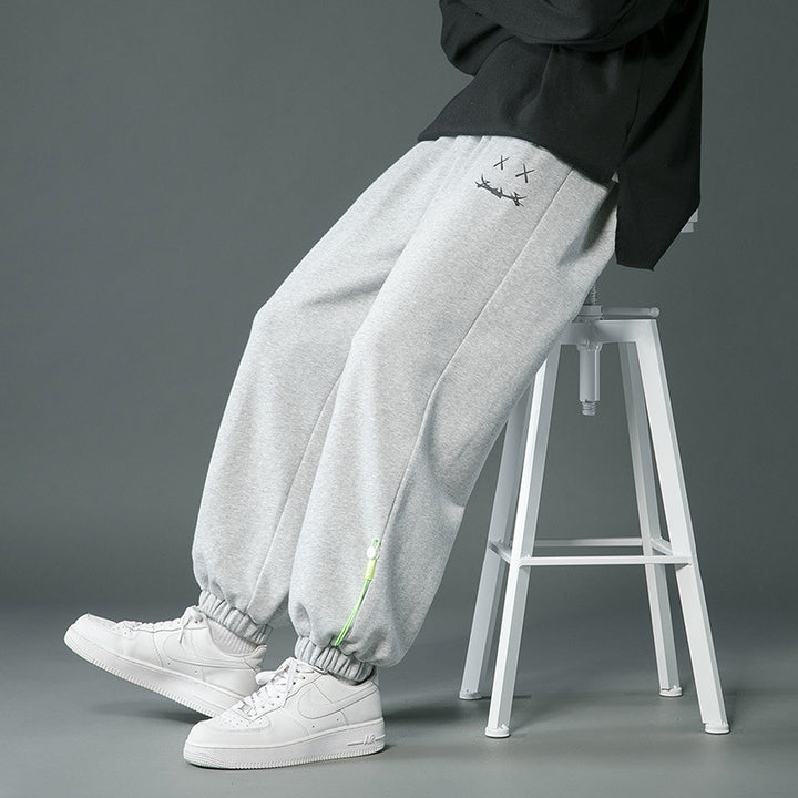 Men's casual pants with drawstring and fashionable design Lisslune