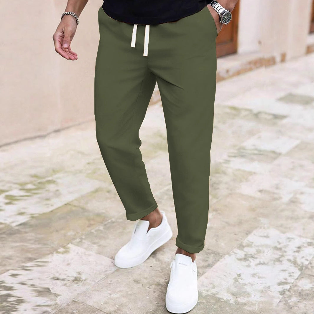 Men's casual training pants with adjustable waist Lisslune