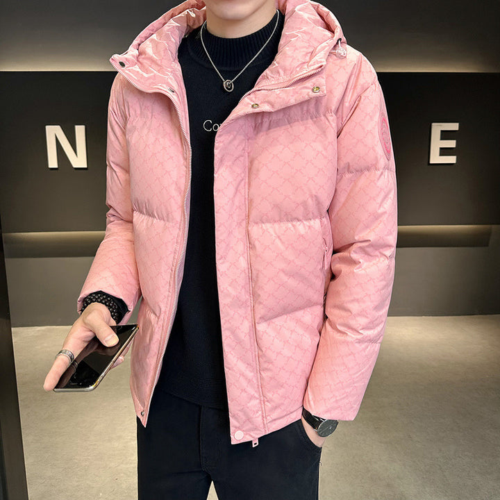 Men's fashionable quilted jacket with adjustable collar and insulating inner lining Lisslune