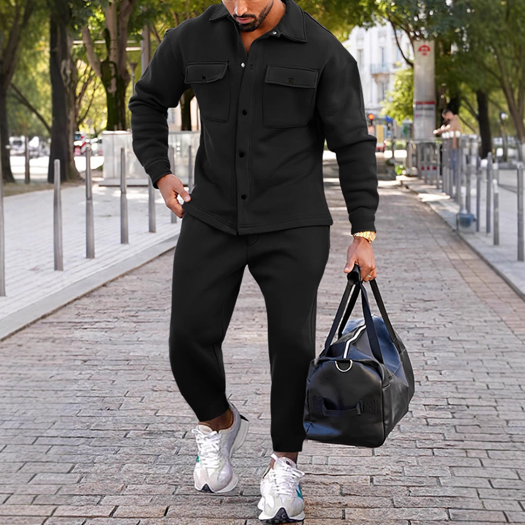 Men's casual leisure jacket with practical pockets and comfortable waistband Lisslune